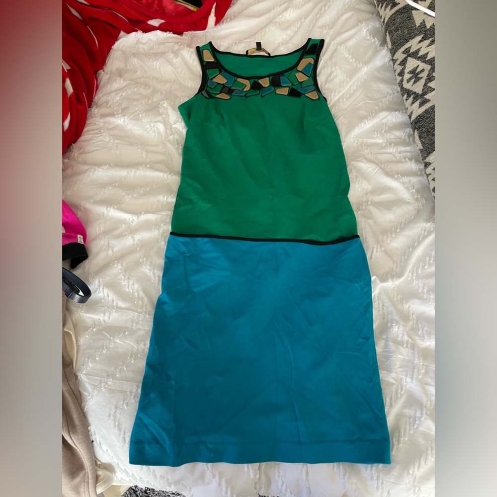 Cynthia Steffe Green and Blue Kids Dress